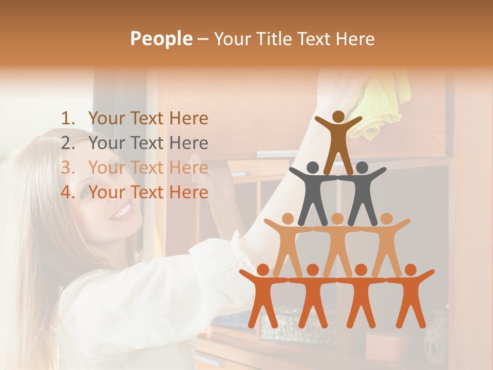 Household Housekeeping Door PowerPoint Template