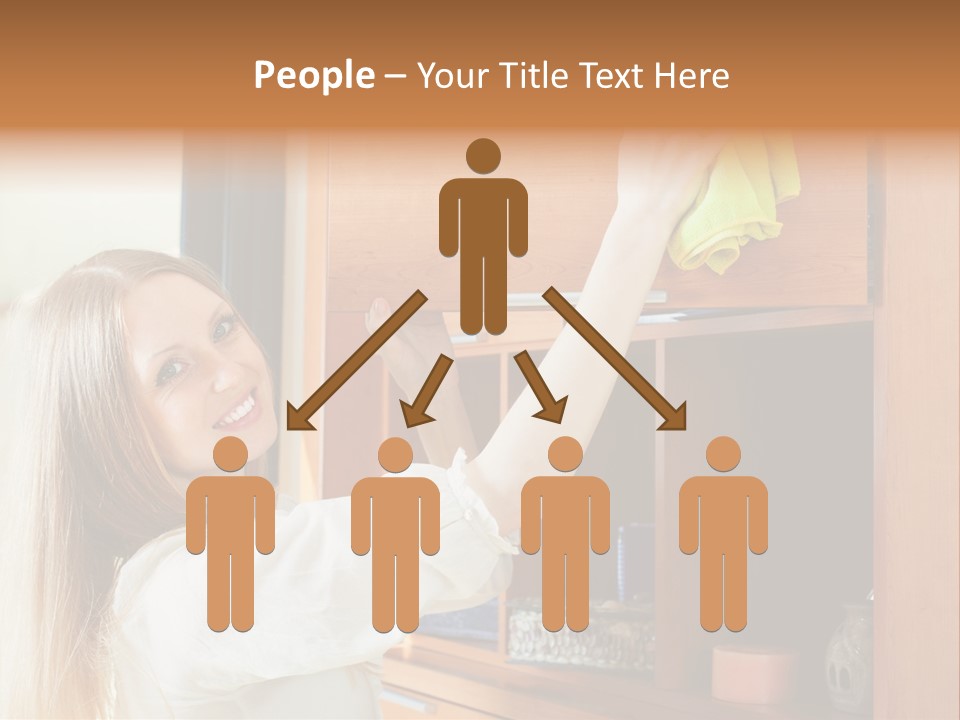 Household Housekeeping Door PowerPoint Template