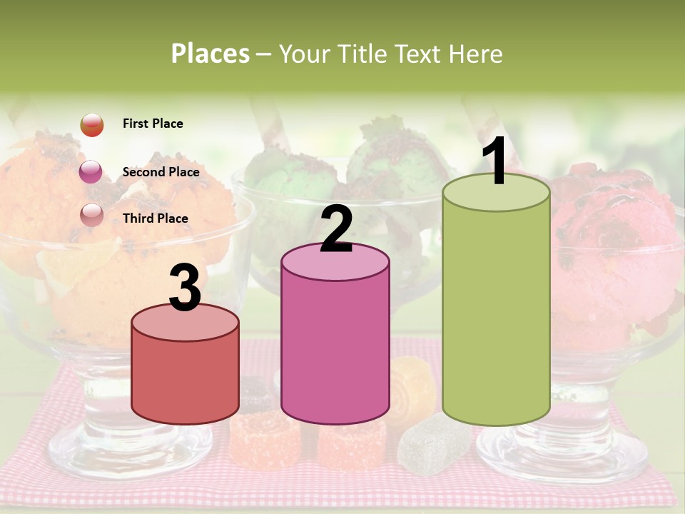 Leaves Strawberry Glace PowerPoint Template