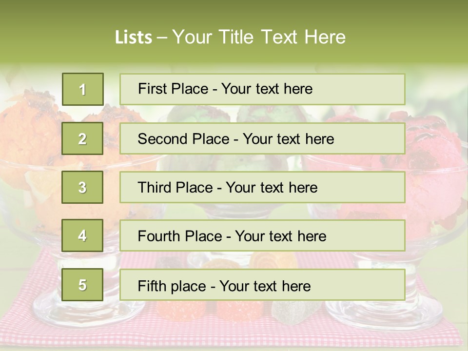 Leaves Strawberry Glace PowerPoint Template