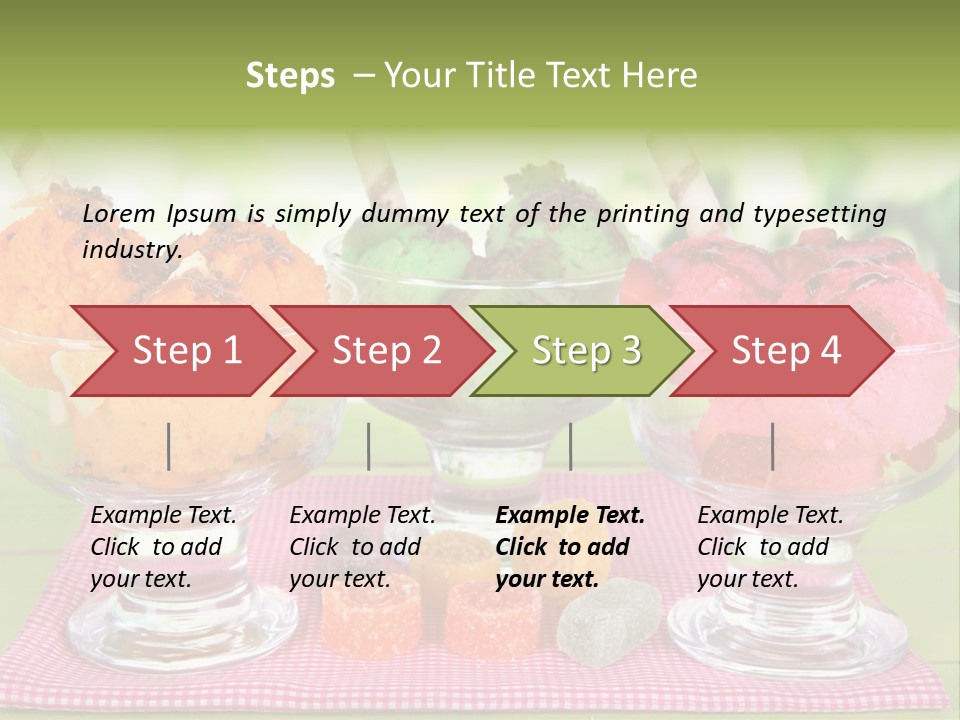 Leaves Strawberry Glace PowerPoint Template