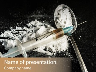 Dependence Cocaine Healthy PowerPoint Template