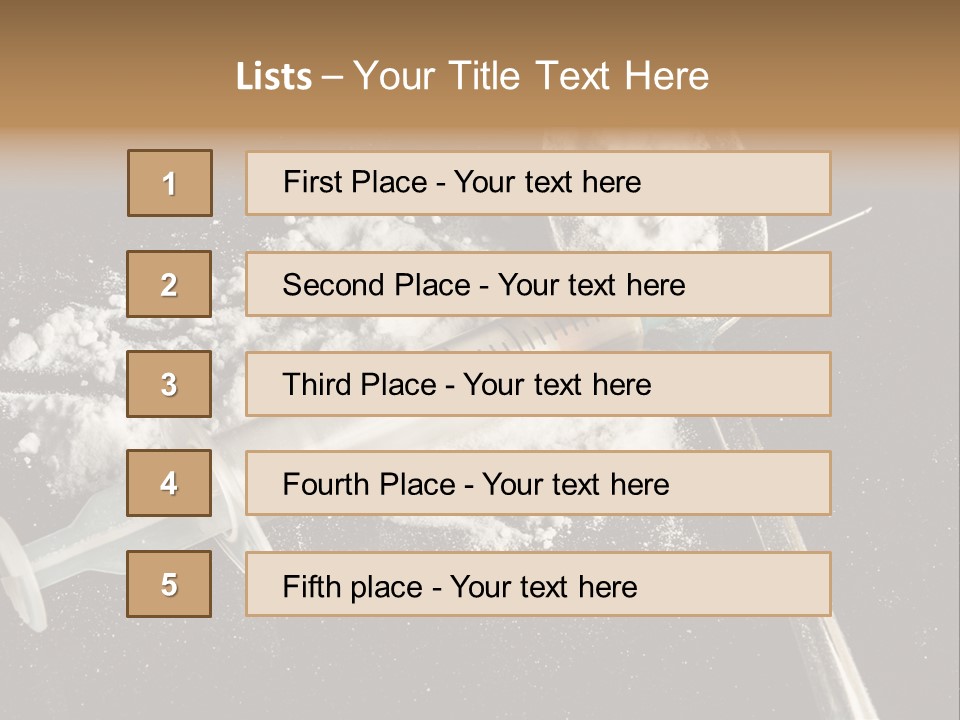 Dependence Cocaine Healthy PowerPoint Template