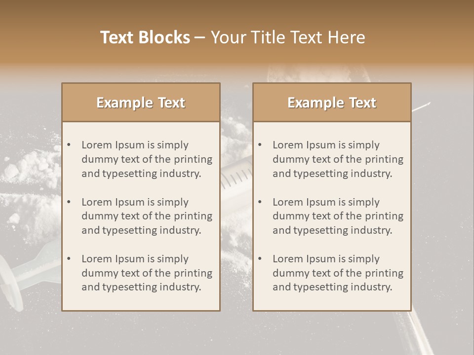 Dependence Cocaine Healthy PowerPoint Template