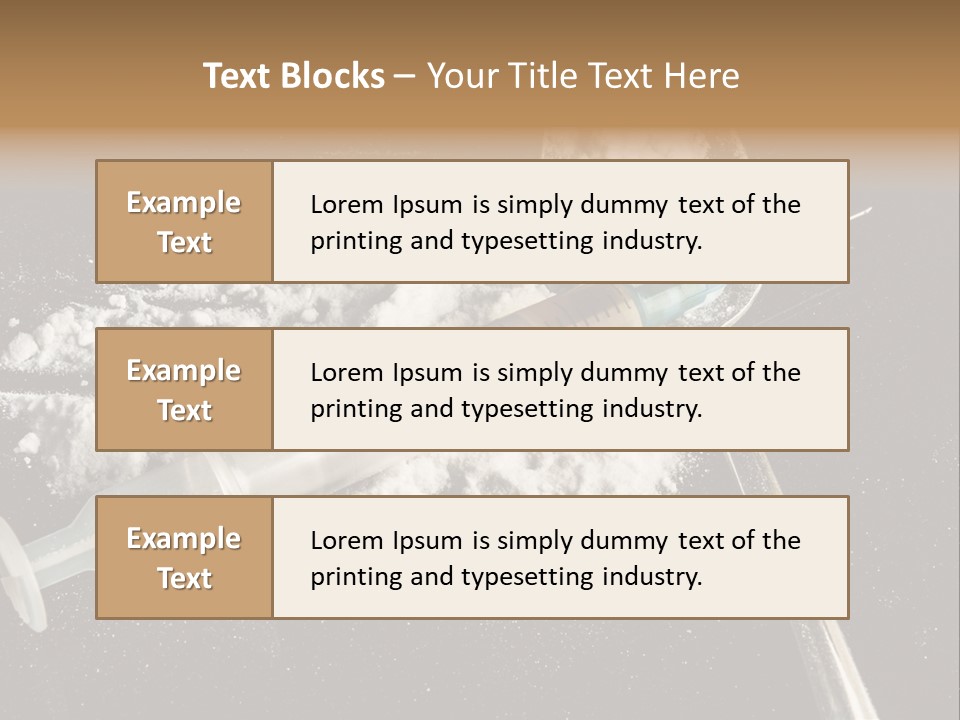 Dependence Cocaine Healthy PowerPoint Template