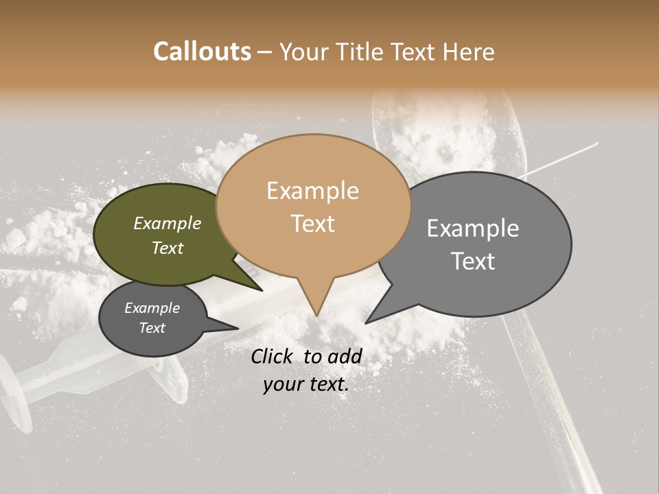 Dependence Cocaine Healthy PowerPoint Template