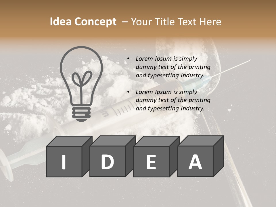 Dependence Cocaine Healthy PowerPoint Template