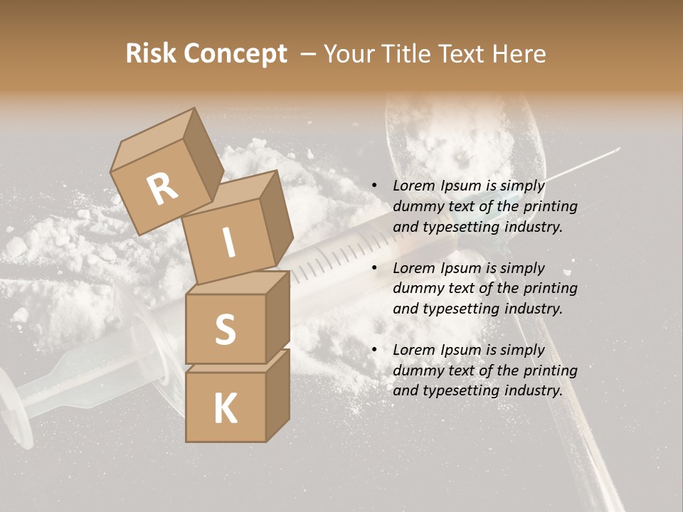 Dependence Cocaine Healthy PowerPoint Template