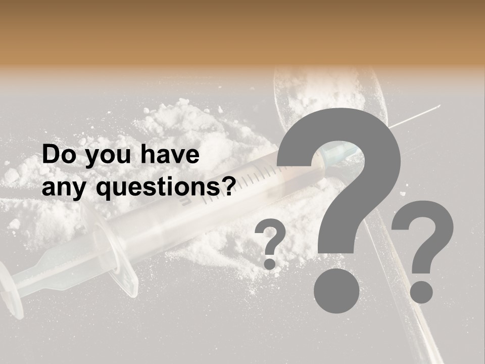 Dependence Cocaine Healthy PowerPoint Template