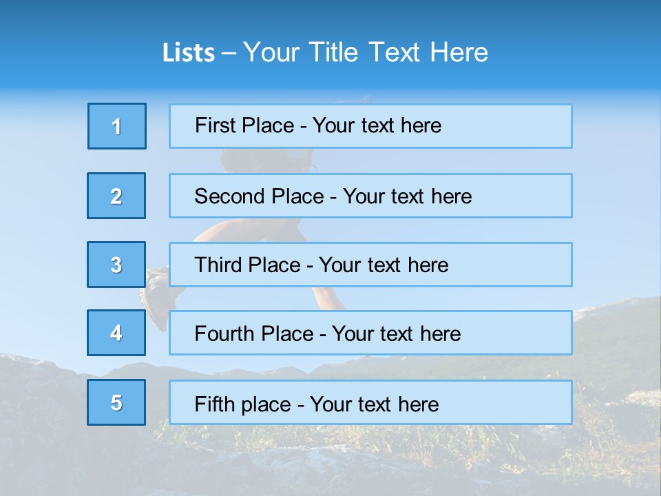 Tourist Peace Hill PowerPoint Template