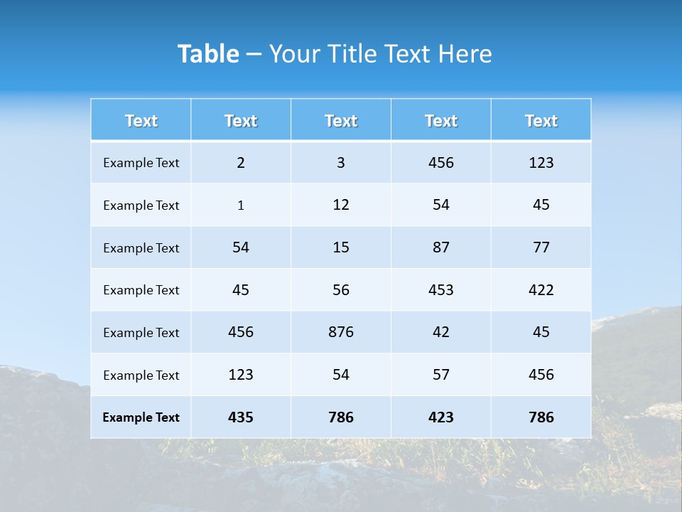Tourist Peace Hill PowerPoint Template