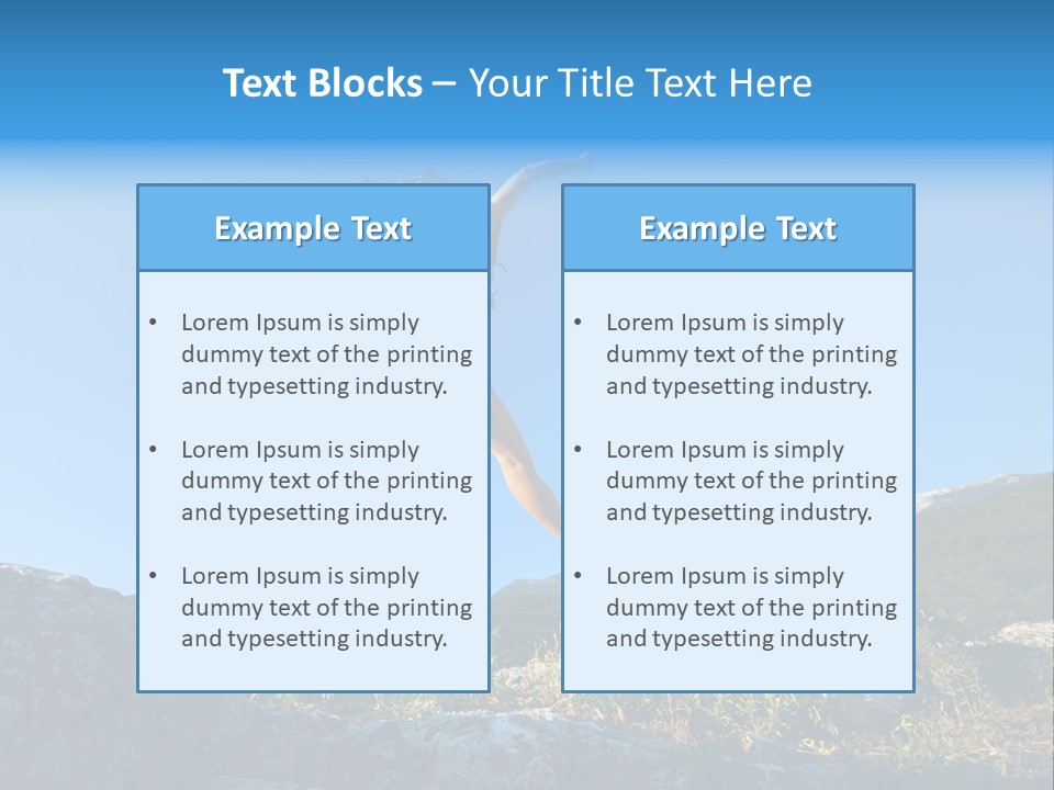 Tourist Peace Hill PowerPoint Template