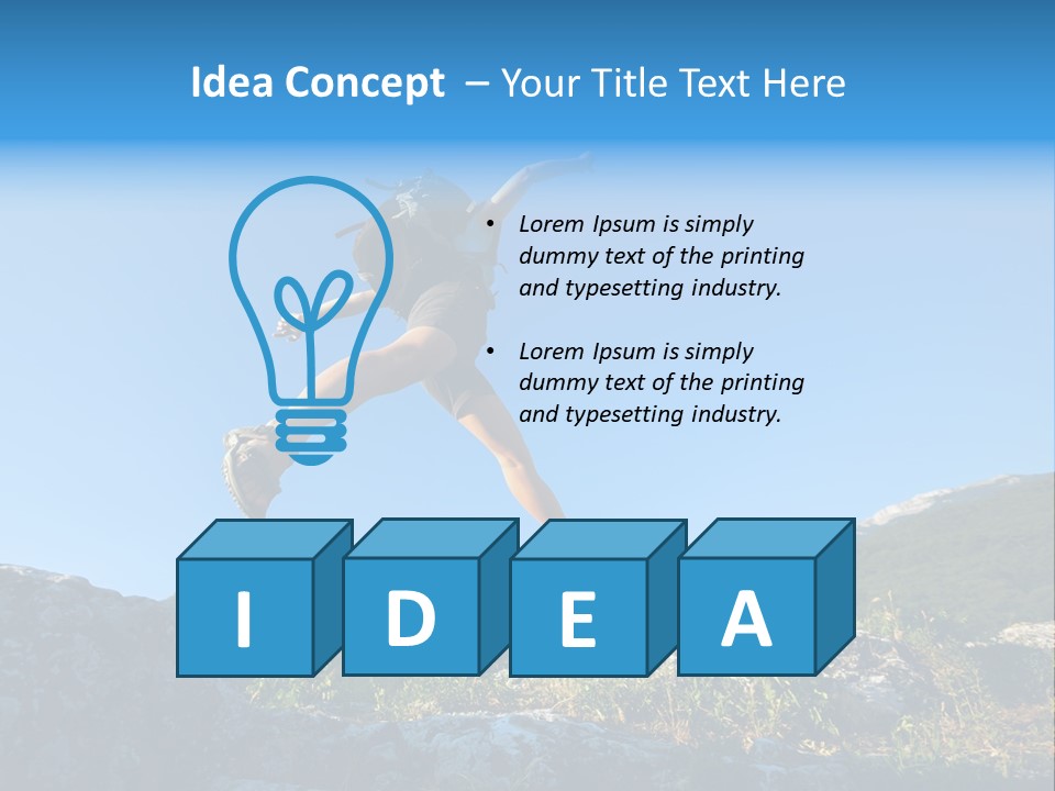 Tourist Peace Hill PowerPoint Template