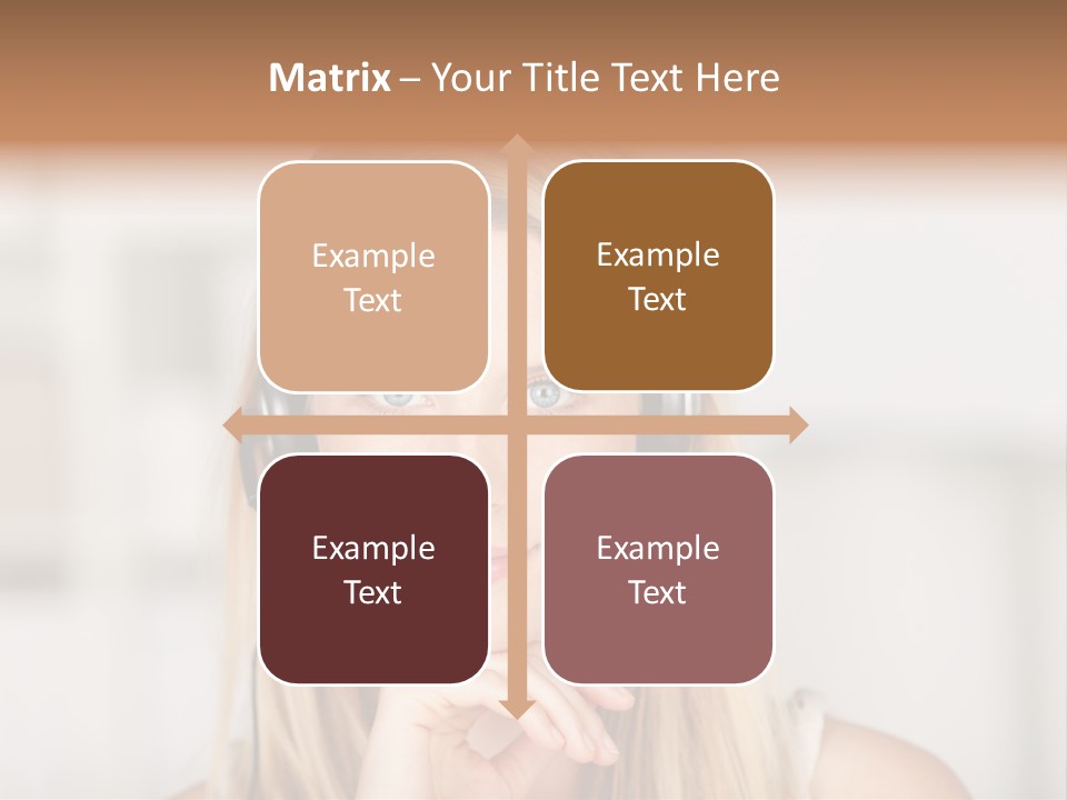 Costumerservice Blond Desk PowerPoint Template