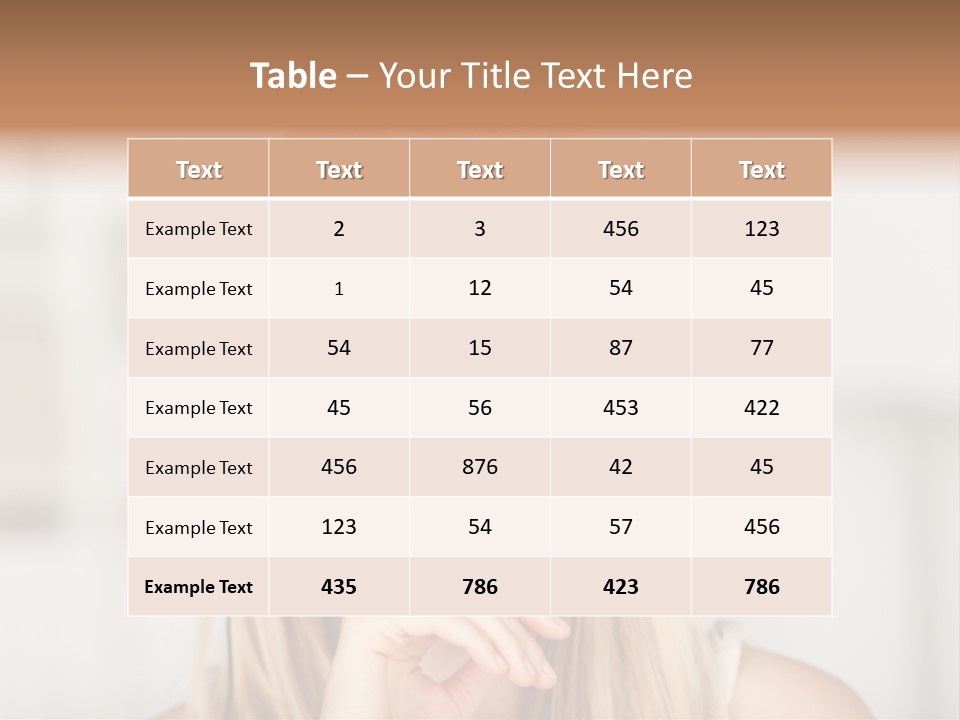 Costumerservice Blond Desk PowerPoint Template