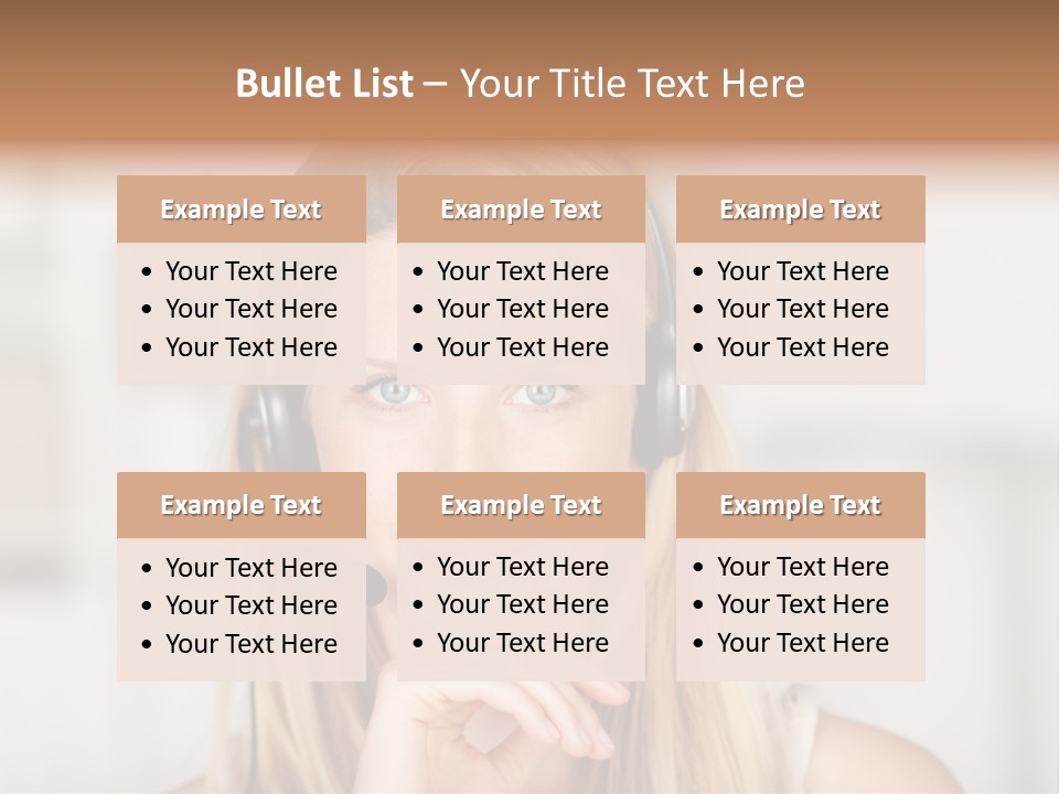 Costumerservice Blond Desk PowerPoint Template