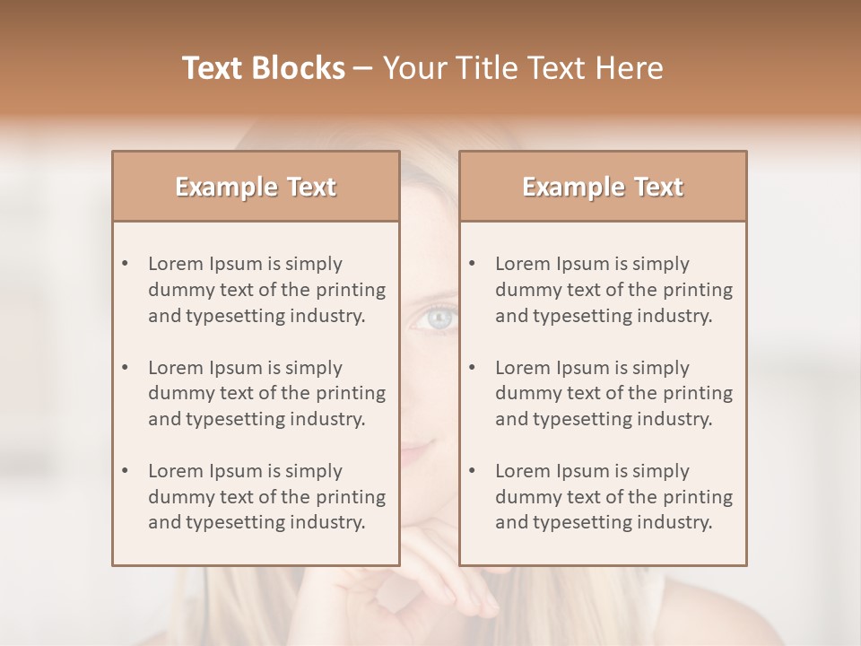 Costumerservice Blond Desk PowerPoint Template