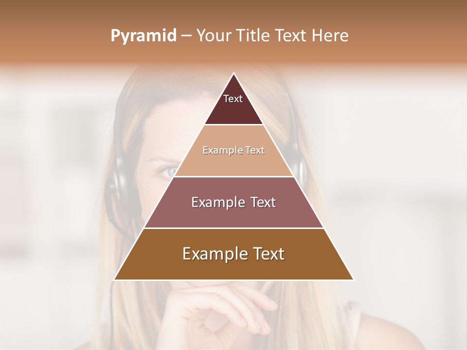 Costumerservice Blond Desk PowerPoint Template