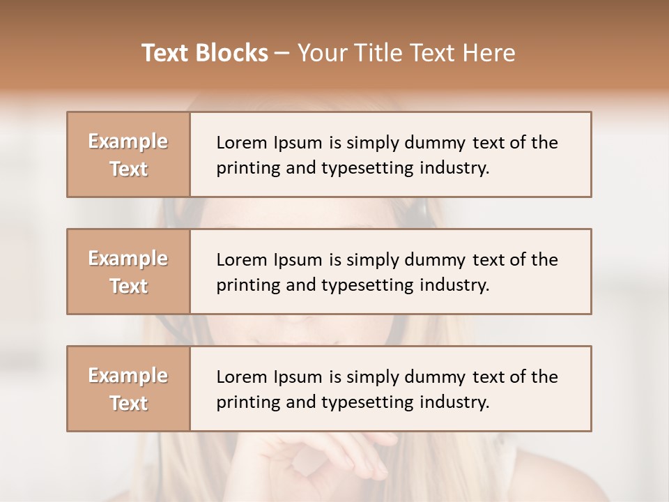 Costumerservice Blond Desk PowerPoint Template