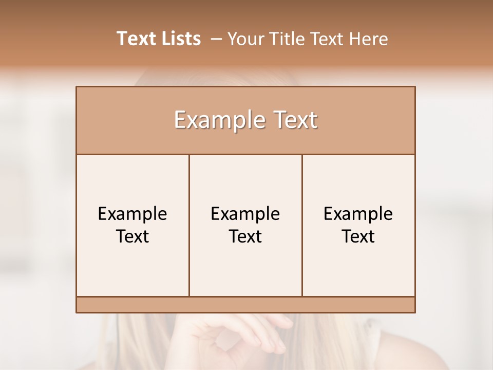 Costumerservice Blond Desk PowerPoint Template