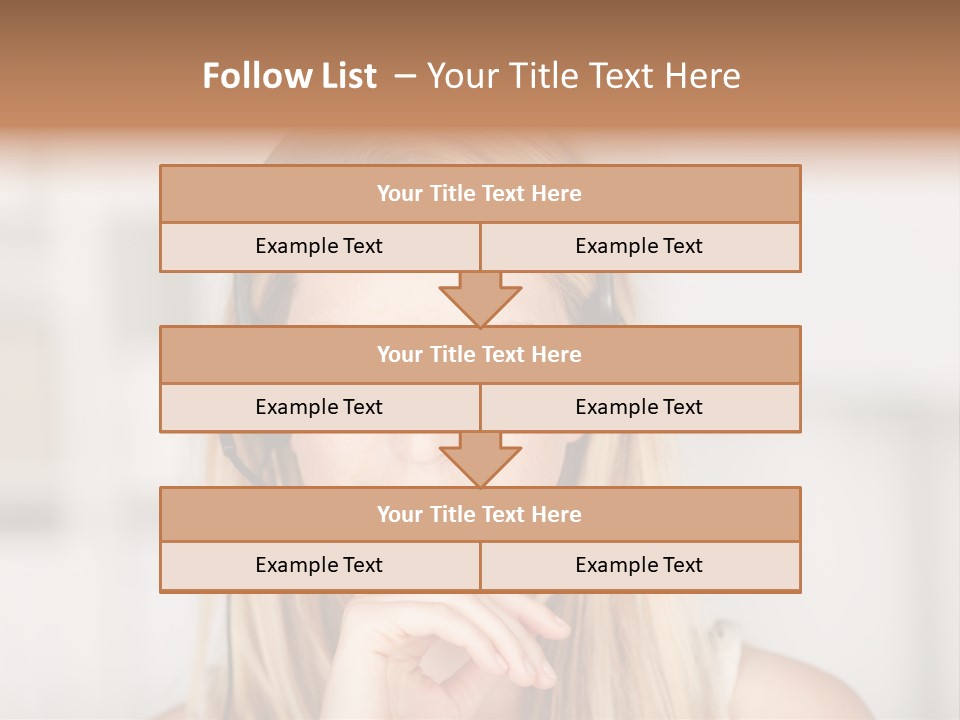 Costumerservice Blond Desk PowerPoint Template