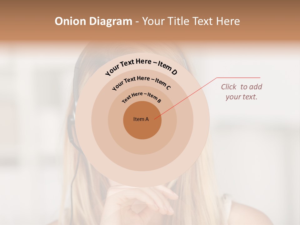 Costumerservice Blond Desk PowerPoint Template