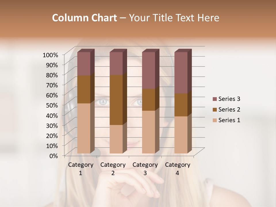 Costumerservice Blond Desk PowerPoint Template
