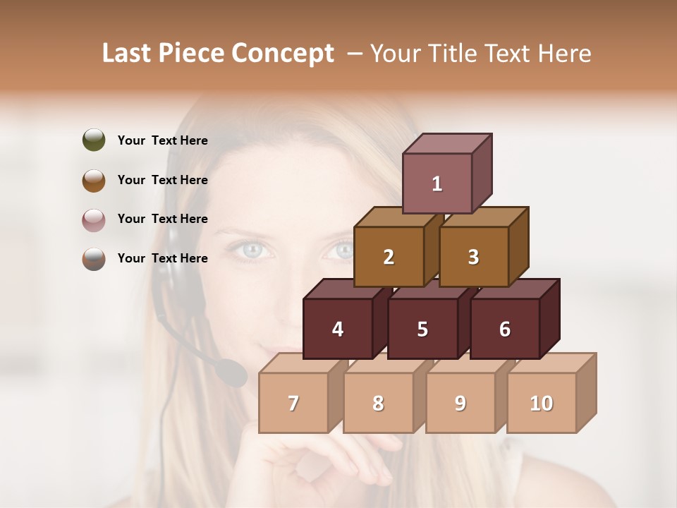Costumerservice Blond Desk PowerPoint Template
