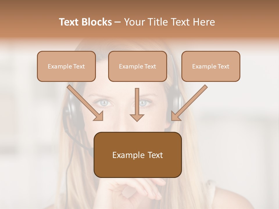 Costumerservice Blond Desk PowerPoint Template
