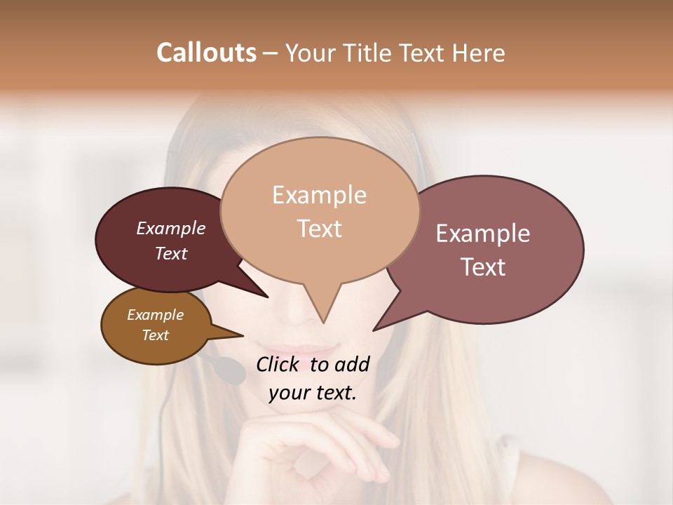 Costumerservice Blond Desk PowerPoint Template