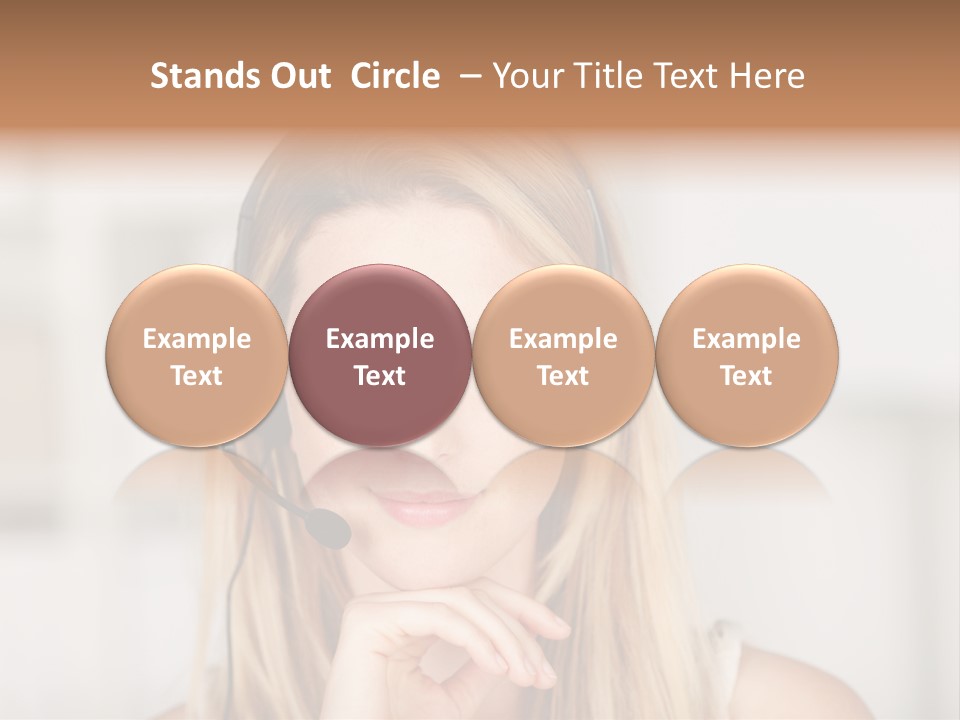 Costumerservice Blond Desk PowerPoint Template