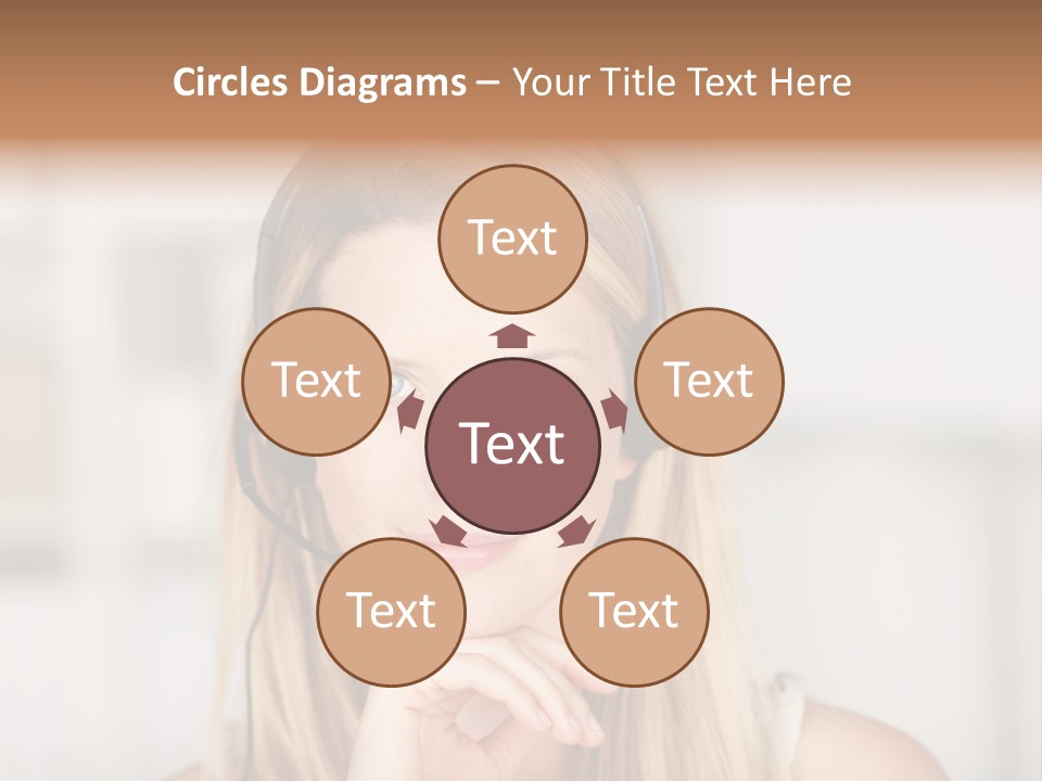 Costumerservice Blond Desk PowerPoint Template