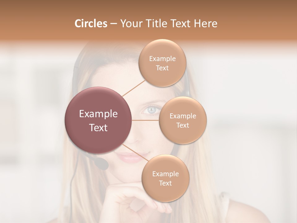 Costumerservice Blond Desk PowerPoint Template