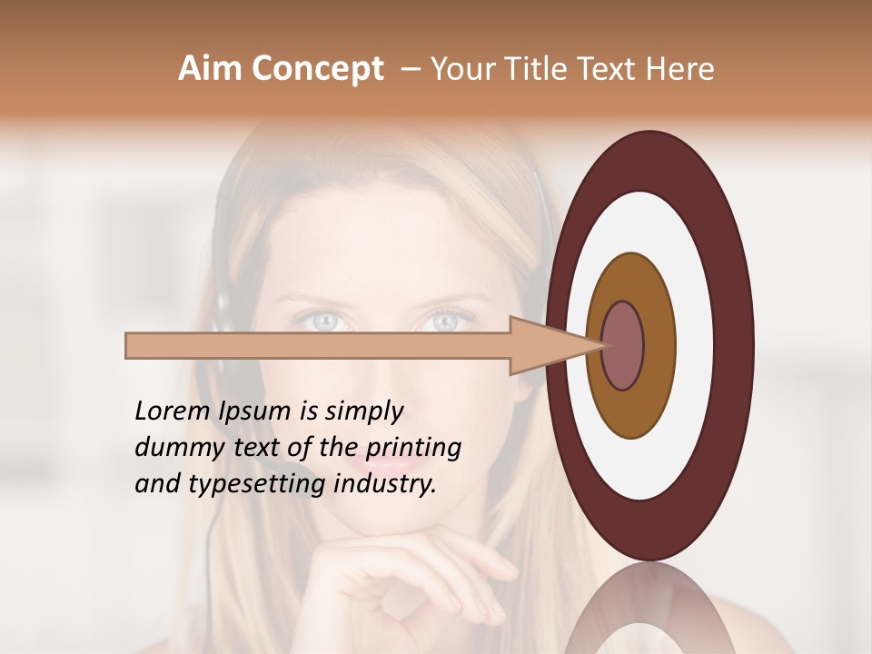 Costumerservice Blond Desk PowerPoint Template