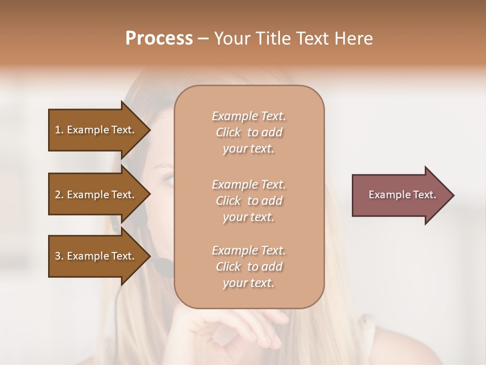 Costumerservice Blond Desk PowerPoint Template