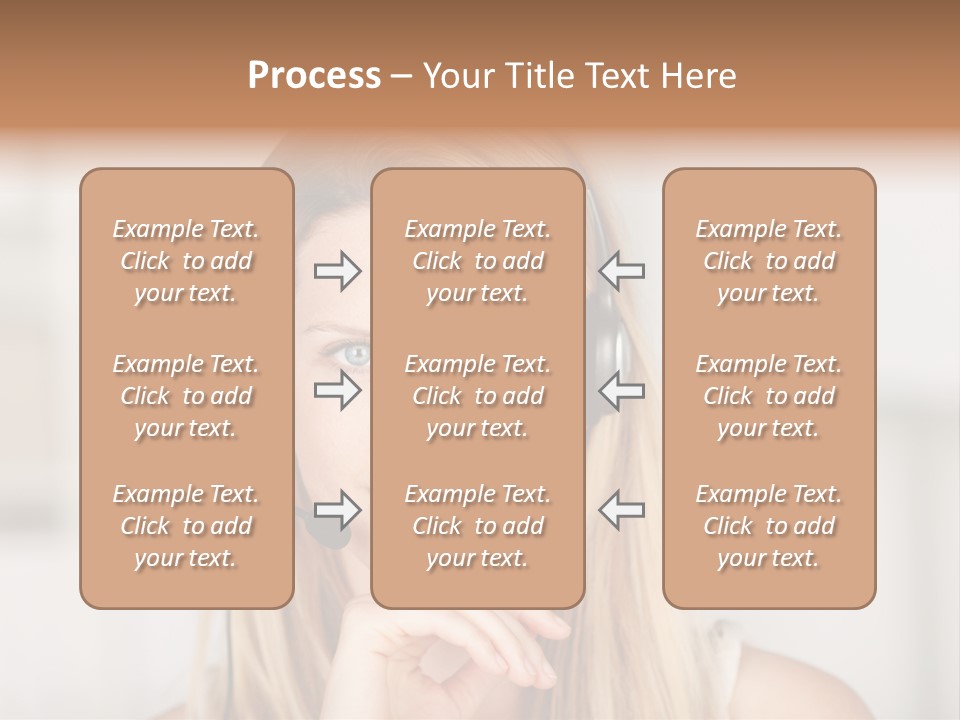 Costumerservice Blond Desk PowerPoint Template