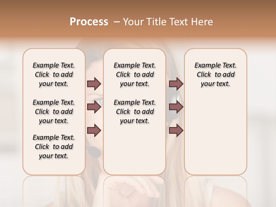 Costumerservice Blond Desk PowerPoint Template