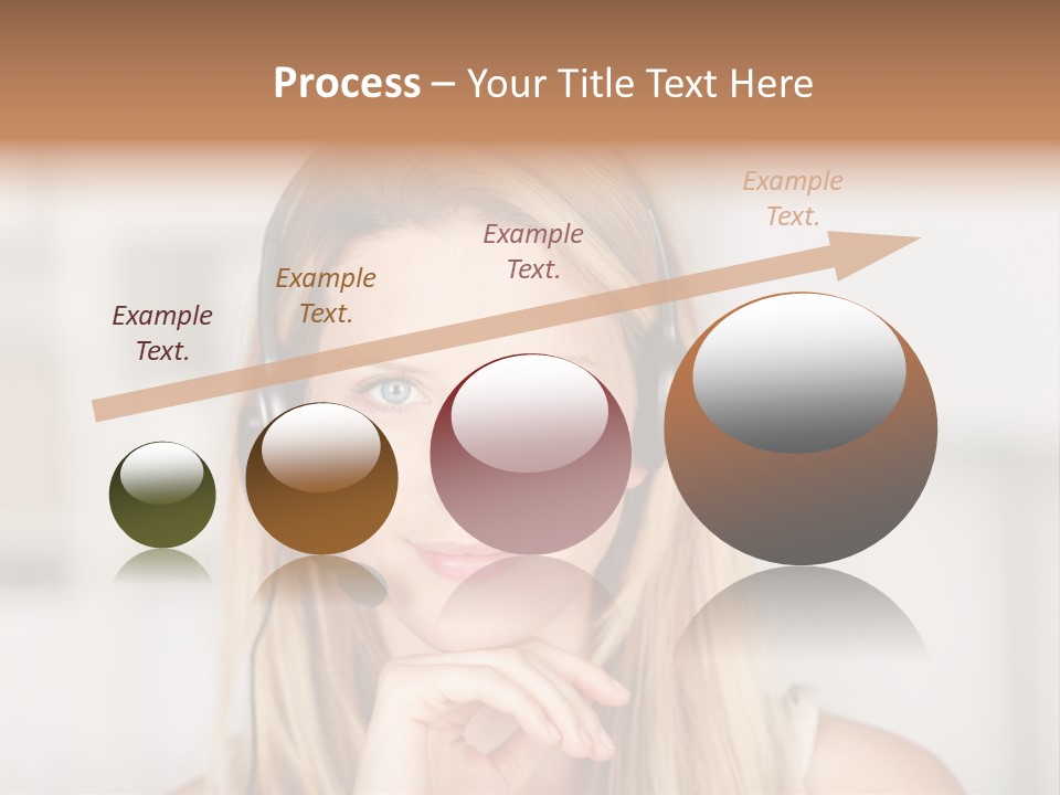 Costumerservice Blond Desk PowerPoint Template