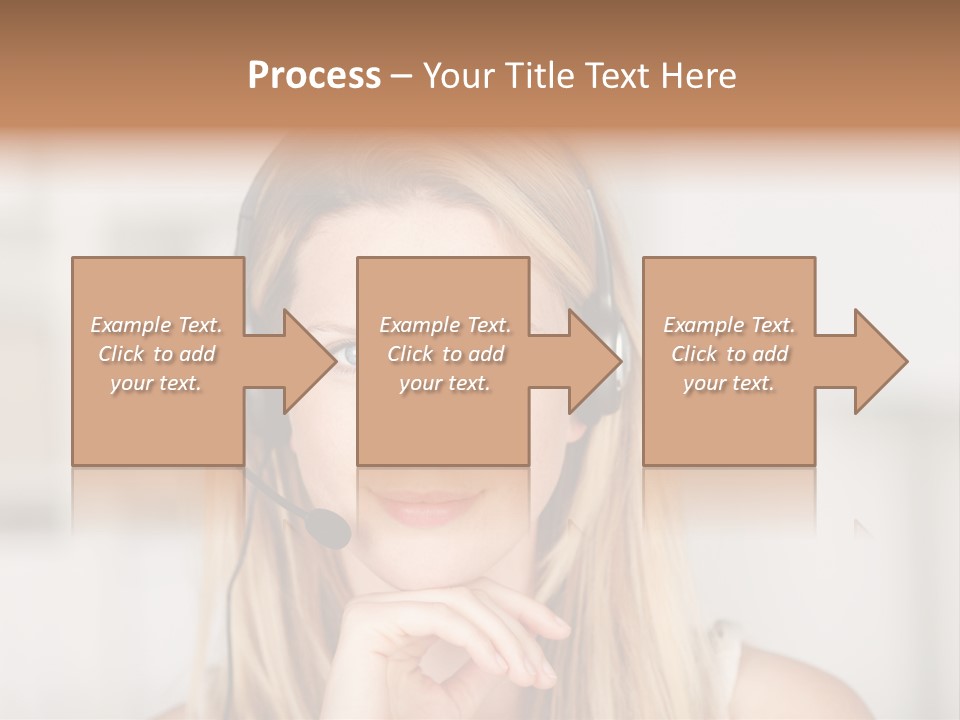 Costumerservice Blond Desk PowerPoint Template