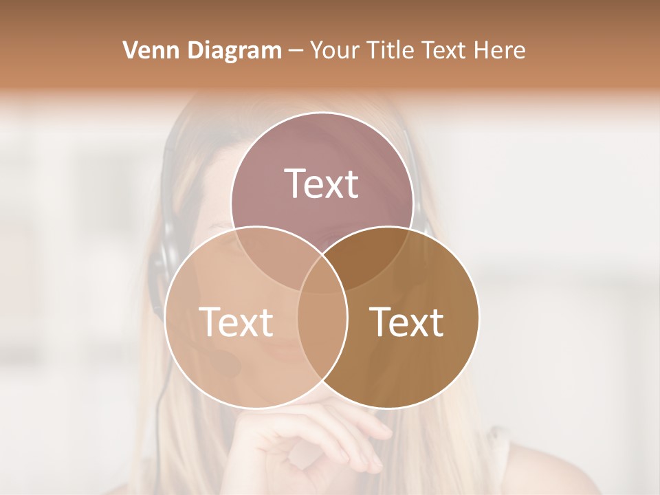 Costumerservice Blond Desk PowerPoint Template