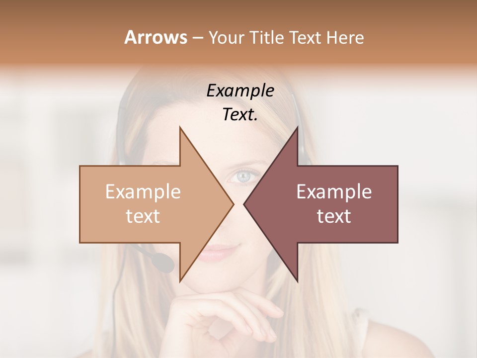 Costumerservice Blond Desk PowerPoint Template
