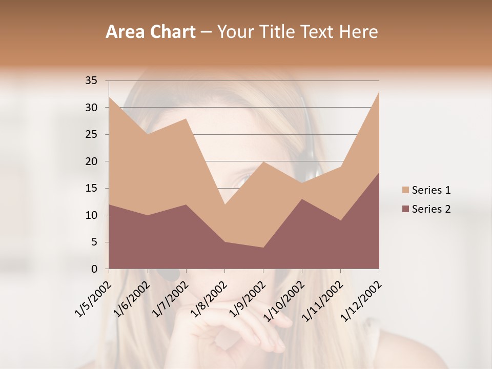 Costumerservice Blond Desk PowerPoint Template