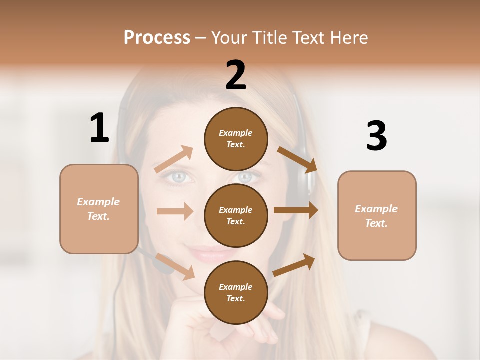 Costumerservice Blond Desk PowerPoint Template