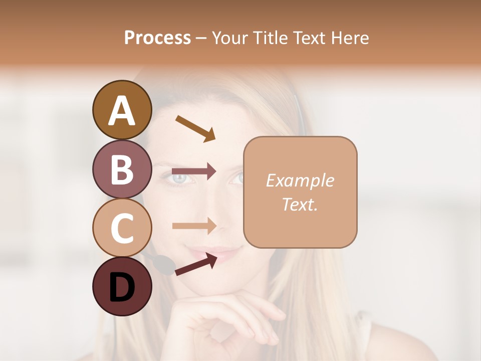 Costumerservice Blond Desk PowerPoint Template