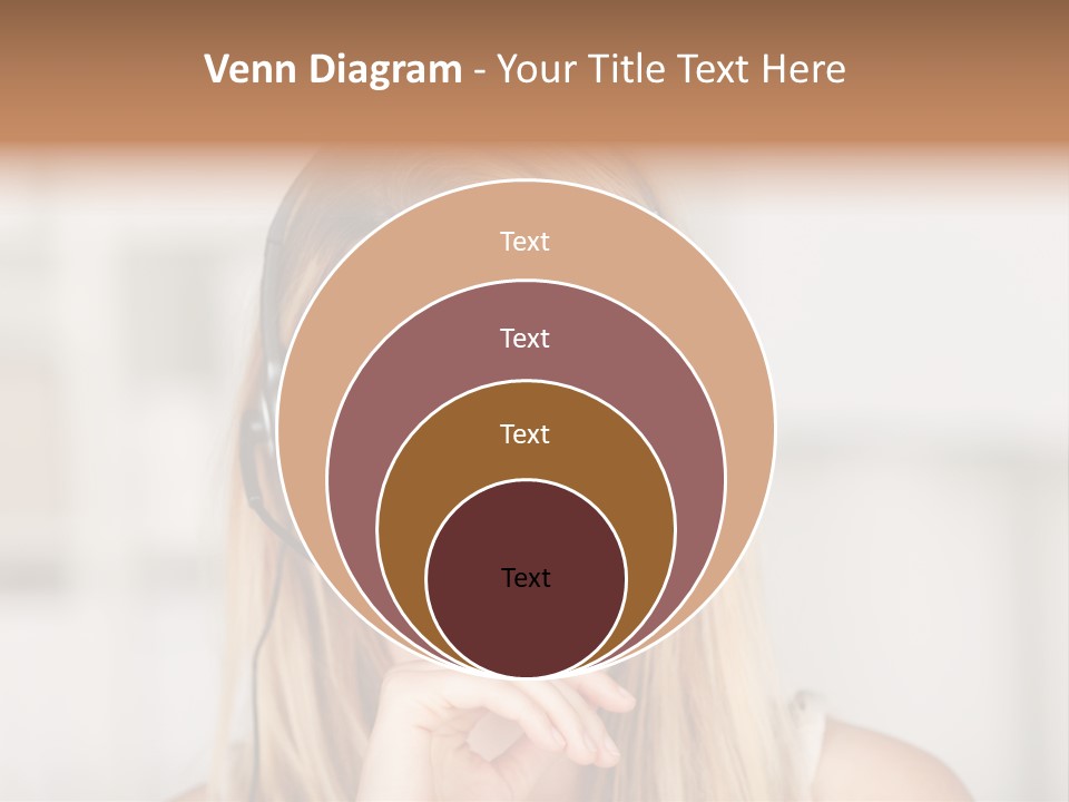 Costumerservice Blond Desk PowerPoint Template
