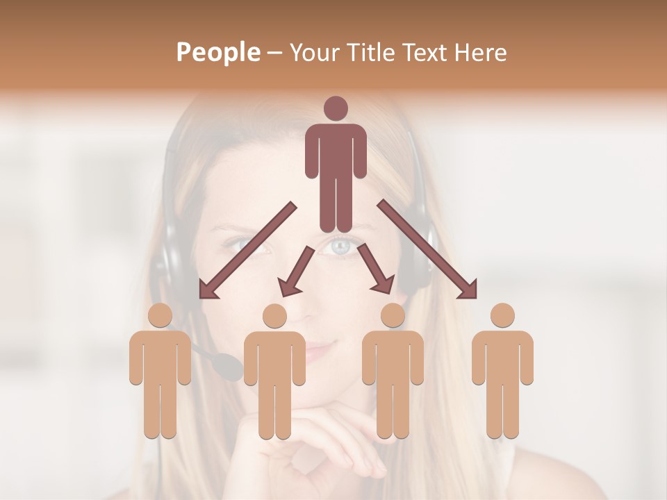 Costumerservice Blond Desk PowerPoint Template