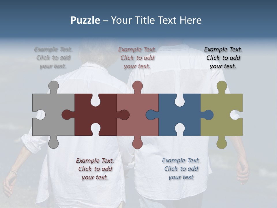 Barefoot Relaxation Retirement PowerPoint Template