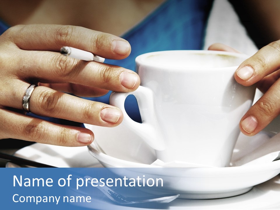 Sexy Outdoor Cappuccino PowerPoint Template