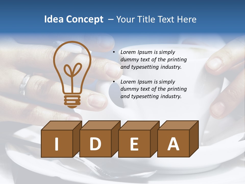 Sexy Outdoor Cappuccino PowerPoint Template