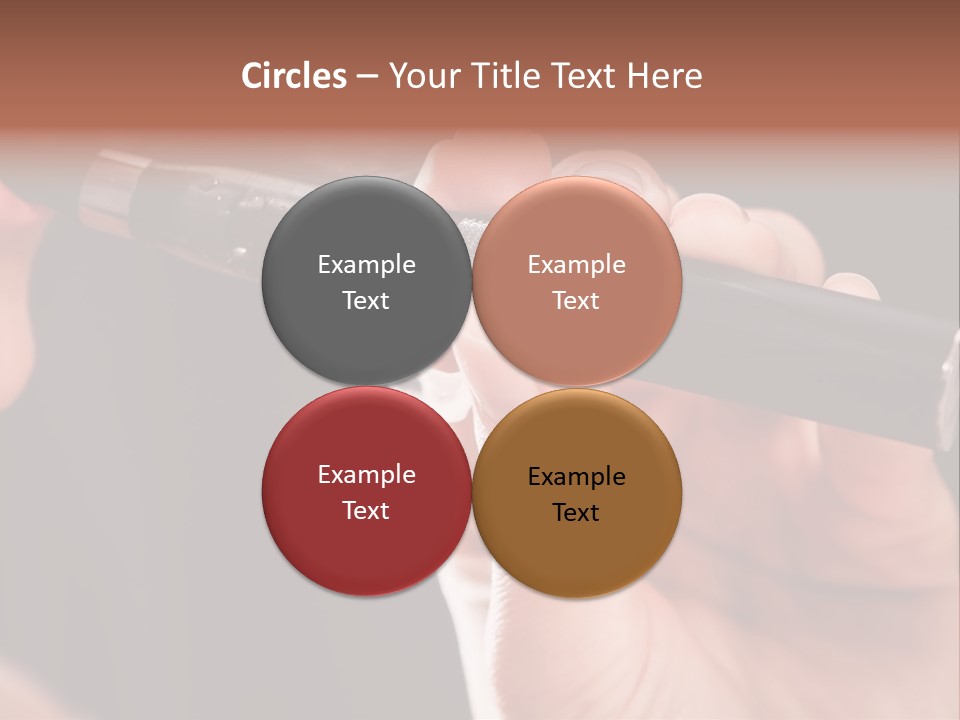 Inhaling Nicotine Female PowerPoint Template